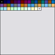 Photoshop colour table : Gaudy Windows-rendered text