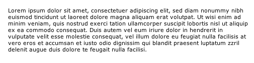 Screen grab of live text as rendered by Mac Standard